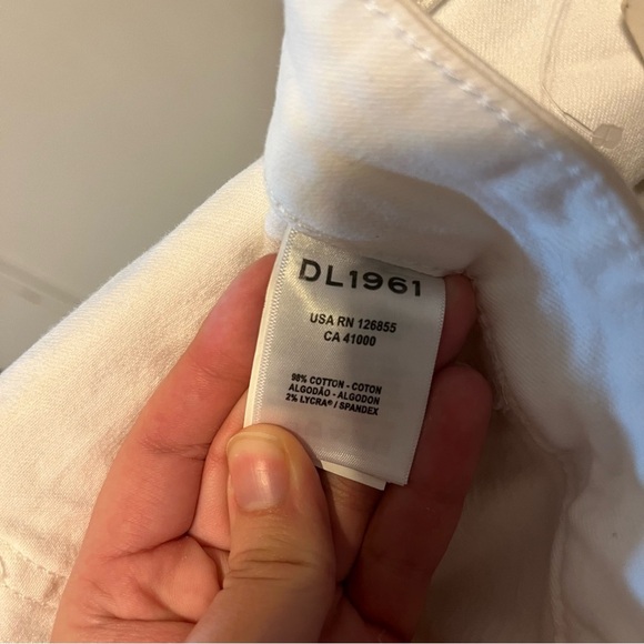 DL1961 Bridget boot high rise instasculpt 32” womens jeans white NWT - Picture 12 of 12